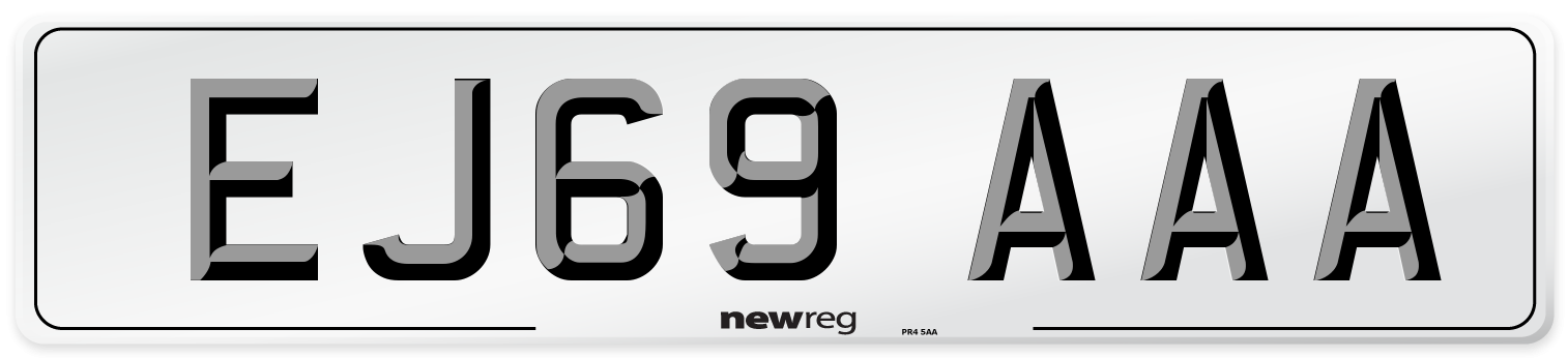 EJ69 AAA Number Plate from New Reg